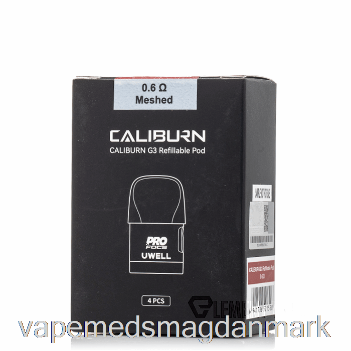 Vape Juice Uwell Caliburn G3 Udskiftning Pods 0,6 Ohm Caliburn G3 Pods